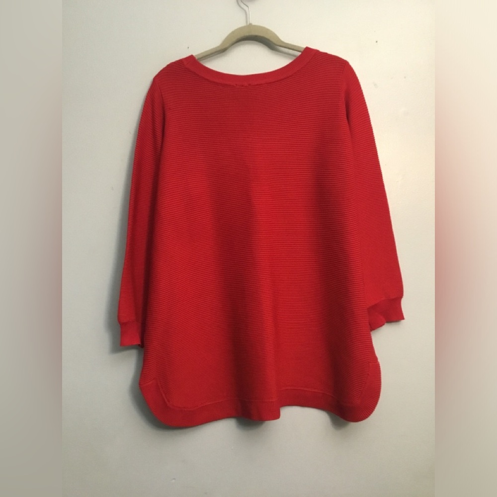 Cyrus Bold Red Ribbed Sweater - Picture 10 of 14